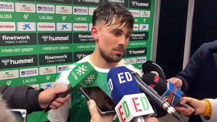 Rodri, en zona mixta tras el Betis-Getafe