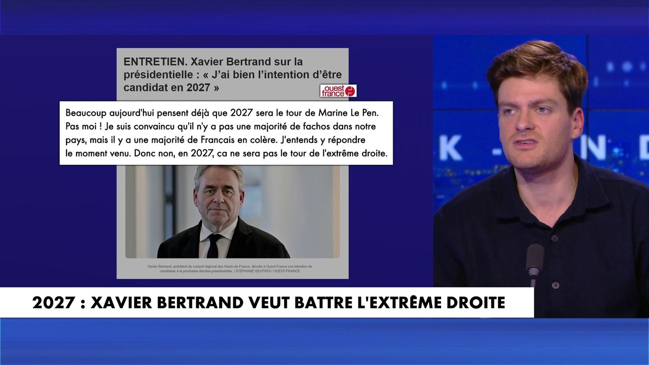 Paul Melun : «Si Xavier Bertrand veut véritablement se qualifier pour 2027, il va surtout falloir qu'il nous dise quel est son logiciel idéologique»