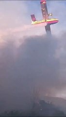 Tareas de extinción del incendio de Espinosa de los Monteros