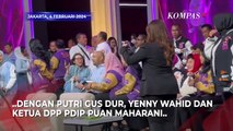 Momen Didit Prabowo Selfie Bareng Yenny Wahid dan Puan Maharani Saat Jeda Debat Capres