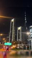 Dubai Burj Khalifa Road Night View