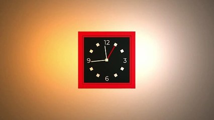 Reloj analógico en la pared | Animación 3D