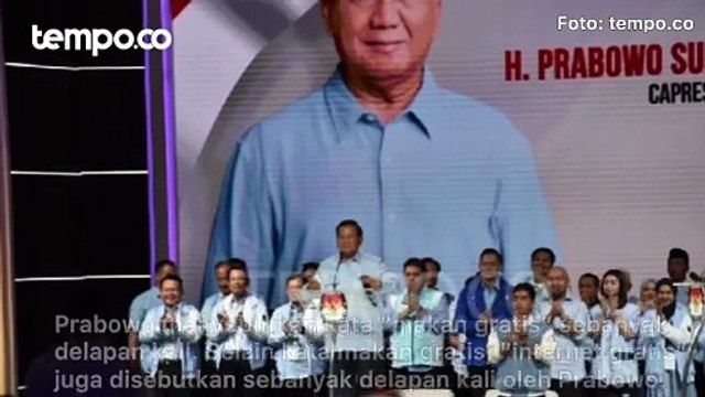 “Makan Gratis” Jadi Kata Paling Sering Disebut Prabowo di Debat Kelima