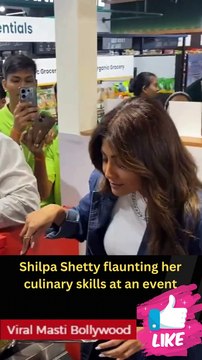 Shilpa Shetty flaunting her culinary skills at an event