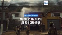 Le Chili ravagé par des incendies : au moins 112 morts