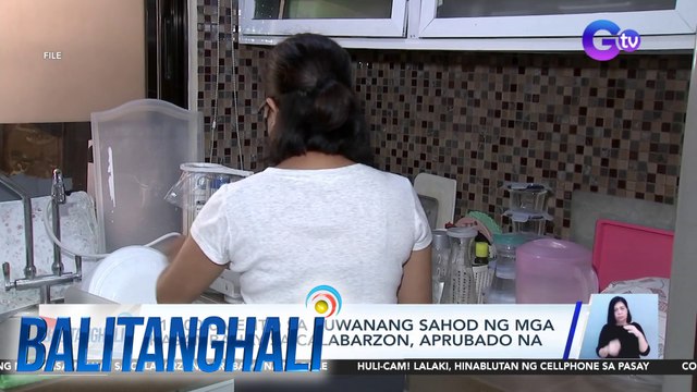 P1,000 umento sa buwanang sahod ng mga kasambahay sa CALABARZON, aprubado na | BT