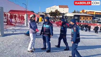 Erciyes'te ziyaretçi rekoru Jandarma sömestrda emniyet tedbirini bırakmadı