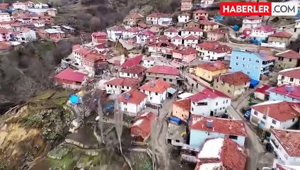 Tokat'ta heyelan felaketinin vurduğu köy böyle görüntülendi