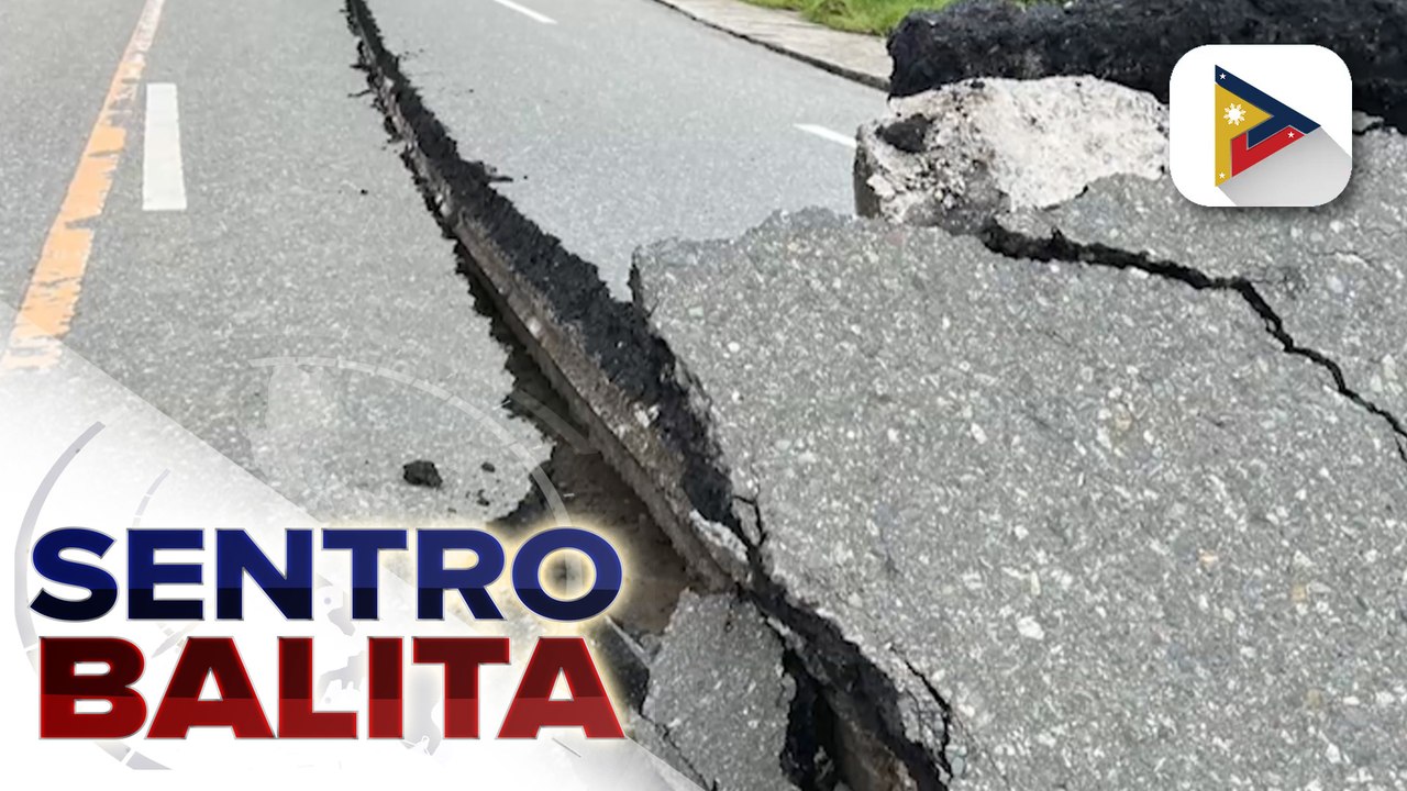 Bahagi ng Maharlika Highway sa Davao de Oro, isinara muna matapos makitaan ng malalaking crack matapos ang pagbaha