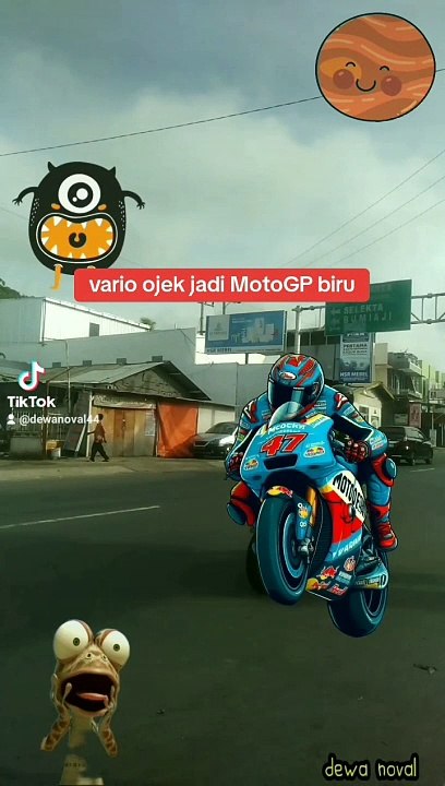 Vario ojek jadi MotoGP biru