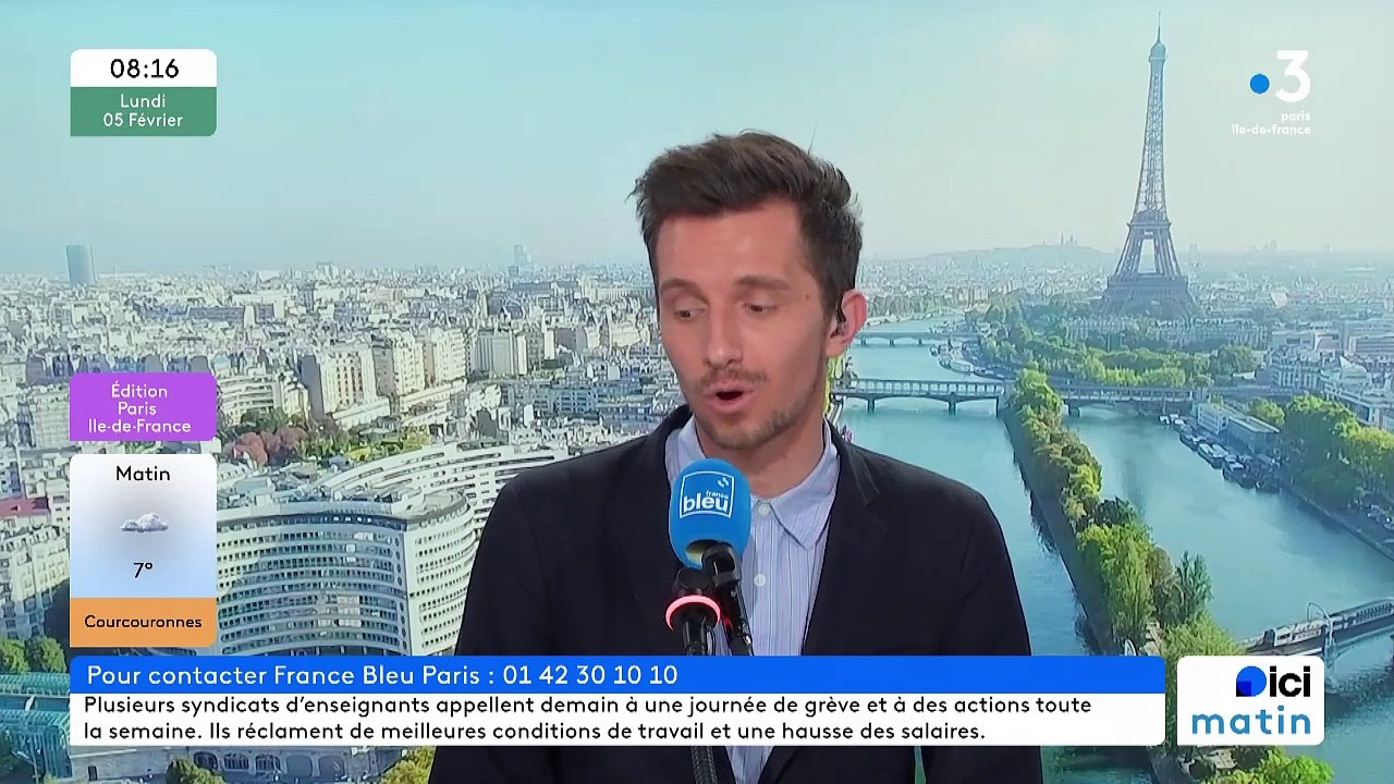 05/02/2024 : l'invité d'actu 8h15 France Bleu Paris - Vidéo Dailymotion