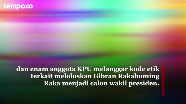 Kata Ganjar soal Ketua KPU yang Divonis Melanggar Kode Etik