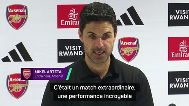 Arteta : “Une performance incroyable de la part des joueurs et de notre public”
