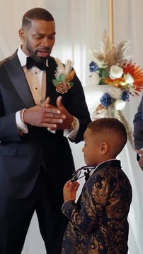 Partilhou votos de casamento não só com a noiva mas (também) com enteado