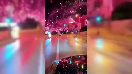 Vean cómo ha sido la espectacular celebración tras la victoria de Bukele en El Salvador