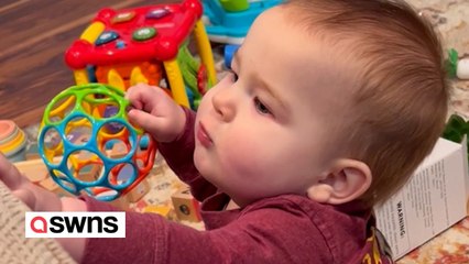 Baby whistles at just eight months old