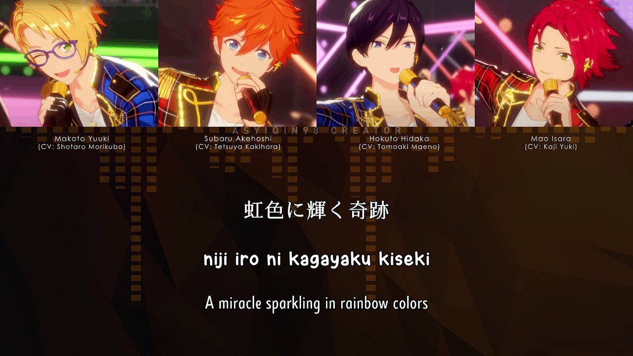 niji iro no seasons / 虹色のSeasons - Trickstar (lyrics)