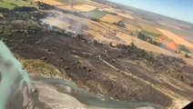 Aerial footage shows extent of New Zealand forest fire