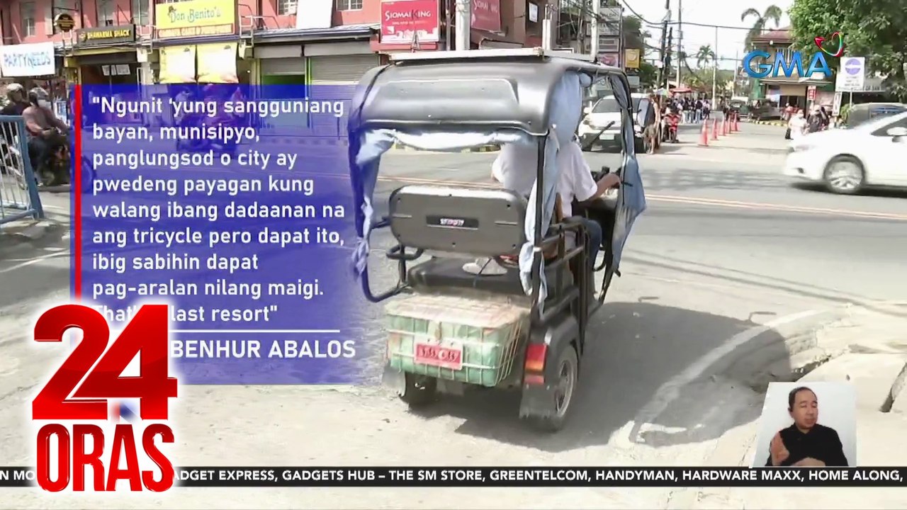 Mga e-bike, tricycle, at pedicab na dumaan sa national rd sa San Mateo, pinaghuhuli | 24 Oras