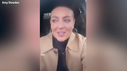 Amy Dowden shows off hair growth as she returns to hospital