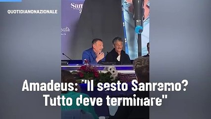 Amadeus: "Il sesto Sanremo? Tutto deve terminare"