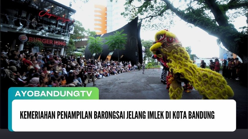 Kemeriahan Penampilan Barongsai Jelang Imlek di Bandung