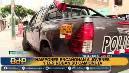 Asaltos en Pueblo Libre: conversaban frente a su vivienda y fueron despojados de su camioneta