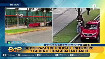 Asalto en La Molina: falsos policías, enfermero y discapacitado se llevaron S/70 mil de banco