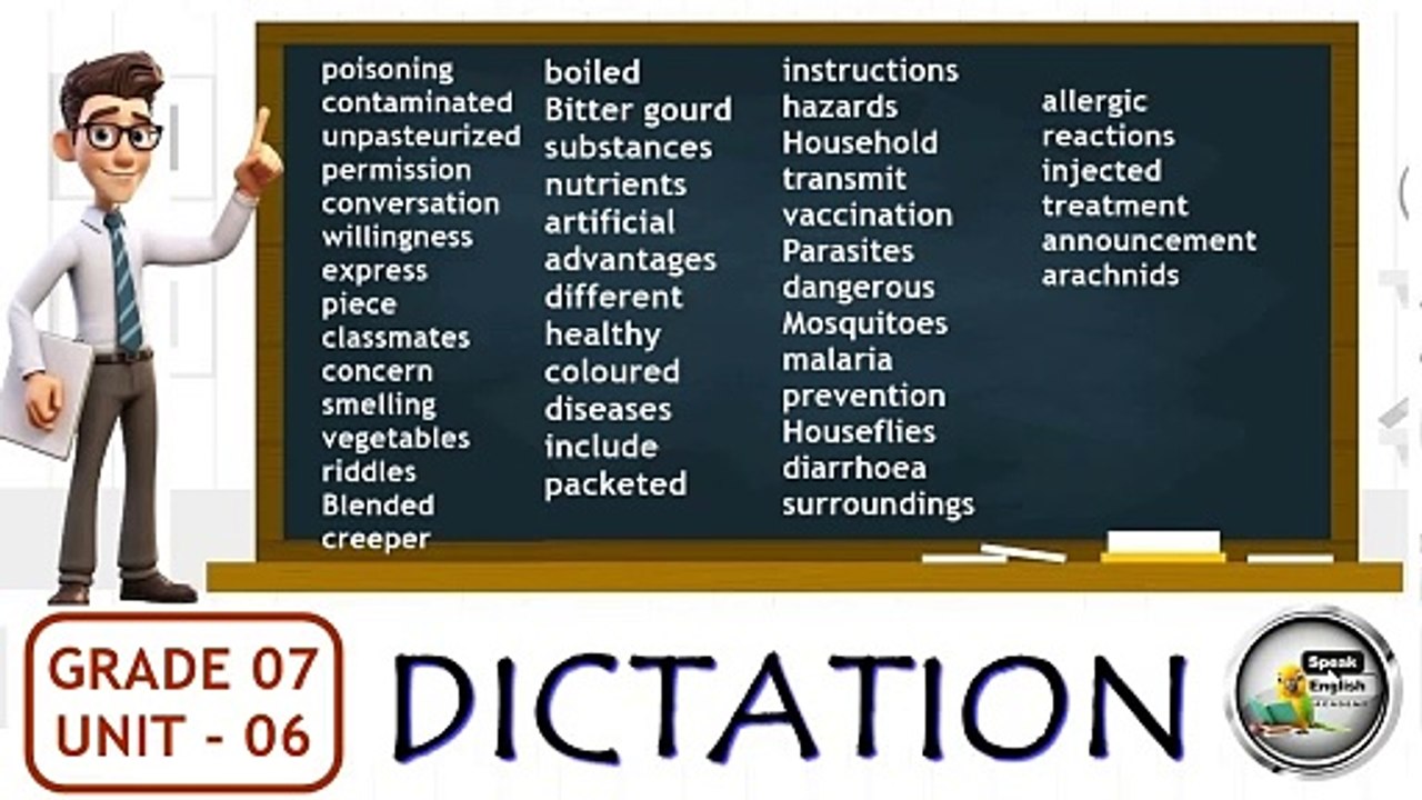 GRADE 7 - UNIT 6 ( DICTATION ) - video Dailymotion