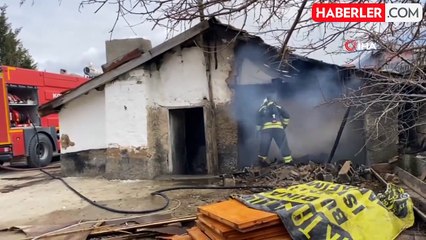 Konya'da müstakil evin aşhanesinde yangın