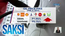 Taas-presyo sa diesel bukas, pinakamalaki mula nang pumasok ang 2024 | Saksi