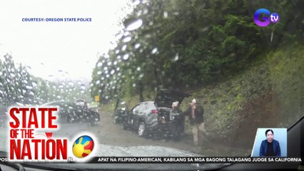 Kotse, nadulas sa basang kalsada dahil pudpud na raw ang mga gulong | SONA