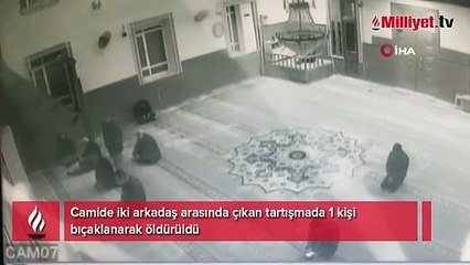 Caminin içindeki bıçaklama kameralara böyle yansıdı