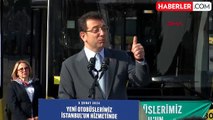 İBB Başkanı İmamoğlu, İETT'nin yeni otobüslerinin tanıtımında konuştu