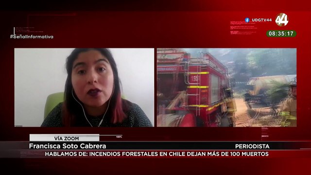 Francisca Soto habla sobre los incendios forestales en Chile han dejado 112 fallecidos