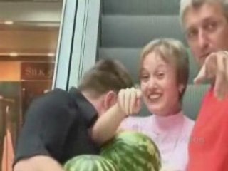 Pantless On An Escalator