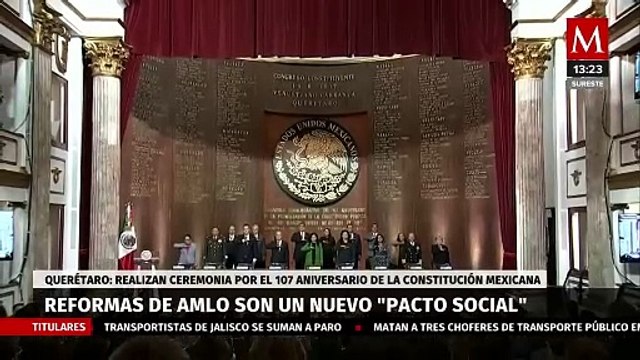 Con la ausencia de AMLO, realizan ceremonia por aniversario de la Constitución en Querétaro
