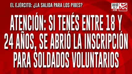 Si tenes entre 18 y 24 años, se abrió la inscripción para soldados voluntarios