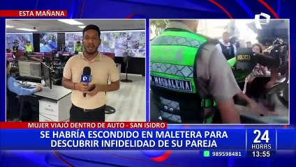 Mujer se escondía en maletera de auto en búsqueda de presunta infidelidad