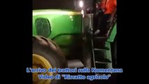 L'arrivo dei trattori sulla Nomentana (Video di 