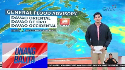 PAGASA, naglabas ng general flood advisory sa ilang bahagi ng Mindanao - Weather update today as of 7:20 a.m. (February 6, 2024) | UB