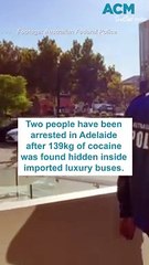 Police retrieve 139kg cocaine from imported luxury buses