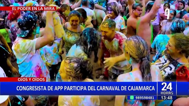 Congresistas disfrutan de fiestas carnavalescas