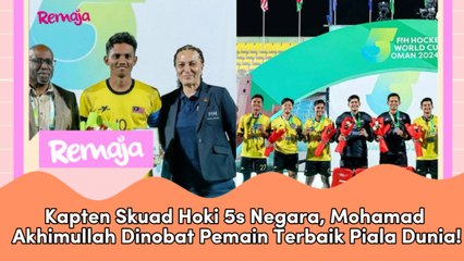 Kapten Skuad Hoki 5s Negara, Mohamad Akhimullah Dinobat Pemain Terbaik Piala Dunia!