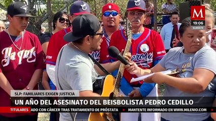 En SLP, familiares exigen justicia a un año del asesinato del beisbolista Pedro Cedillo