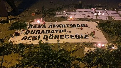 Rana Apartmanı önüne, karanfiller ve mumlar bırakıldı