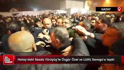 Hatay'daki Sessiz Yürüyüş'te Lütfü Savaşa'a tepki