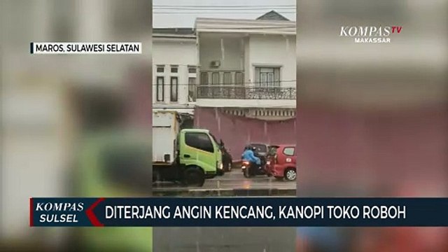 Diterjang Angin Kencang, Kanopi Toko Roboh