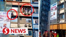 Quick action by firemen saves six backpackers on ledge in KK