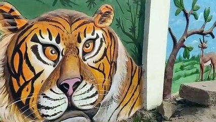 सुंदर चित्रकारी ने सबका मन मोहा, देखे वीडियो